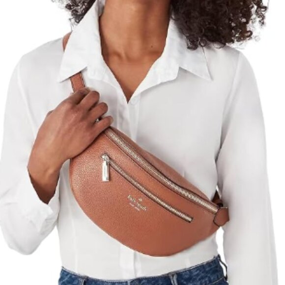 Kate Spade Leila Belt Bag Fanny Pack & Matching Wristlet Bundle Warm Gingerbread - Picture 2 of 15